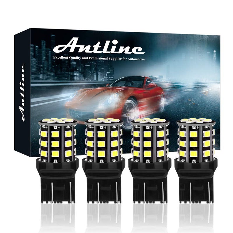 Antline 7443 7440 T20 992 7441 7444 W21W LED Bulbs White, 12-24V Super Bright 1000 Lumens Replacement for Backup Reverse Lights, Tail Brake Lights, Turn Signal Lights (Pack of 4) - Image 1
